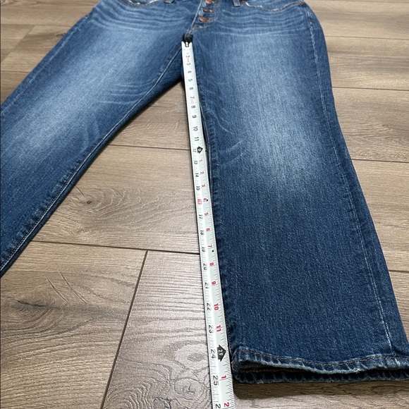 Madewell The Perfect Vintage Button Fly Crop Stretch Blue Jeans Size‎ 28 - Picture 9 of 11